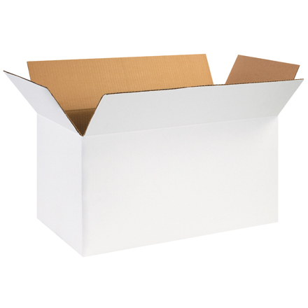 24 x 12 x 12" White Corrugated Boxes