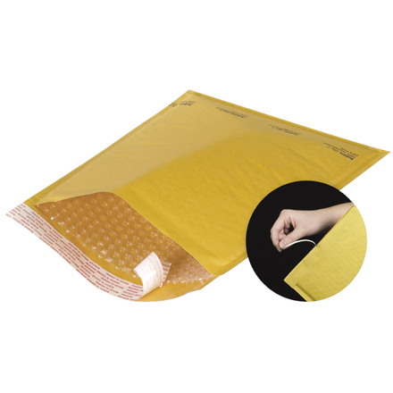 5 x 10" Kraft #00 Self-Seal Bubble Mailers w/Tear Strip