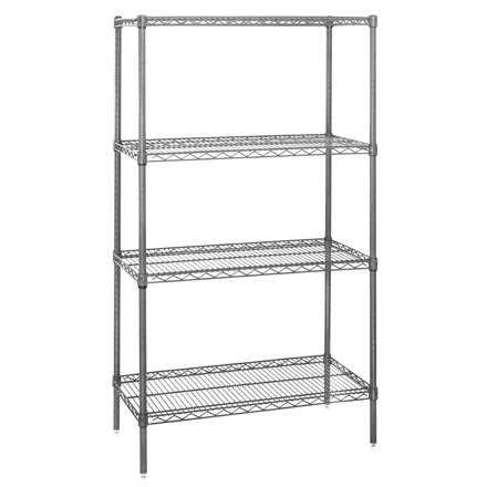 48 x 24 x 63" - 4-Shelf Wire Shelving Starter Unit