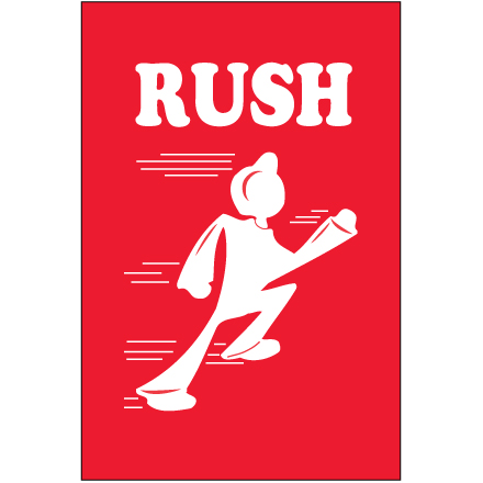 2 x 3" - "Rush" Labels