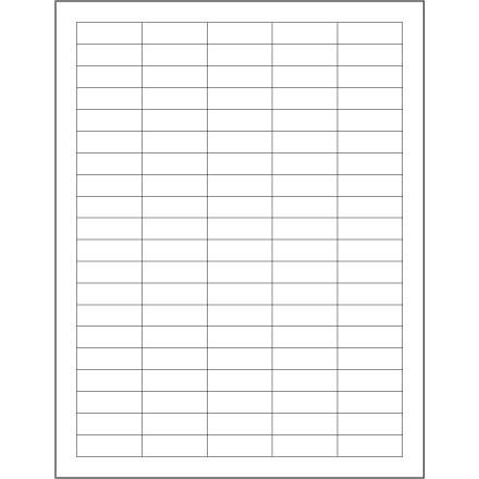 1 <span class='fraction'>1/2</span> x 1/2" White Rectangle Laser Labels