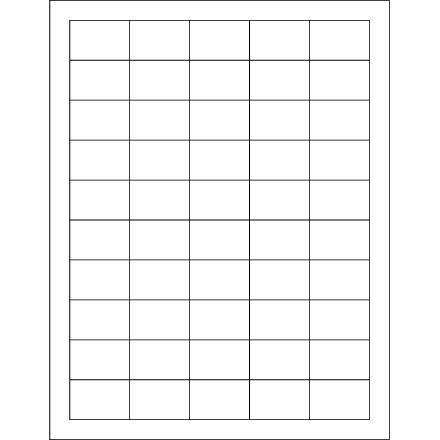 1 <span class='fraction'>1/2</span> x 1" White Removable Rectangle Laser Labels